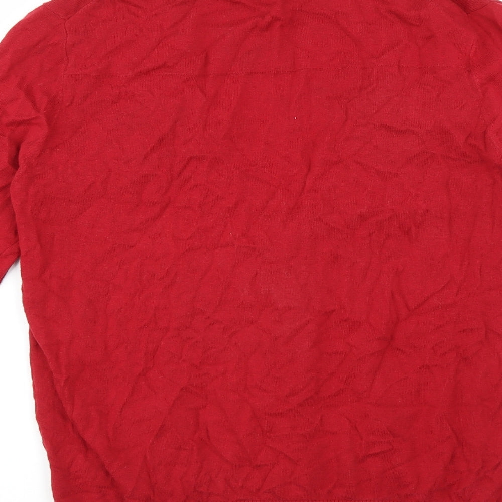 Frederik Anderson Womens Red   Cardigan Jumper Size M