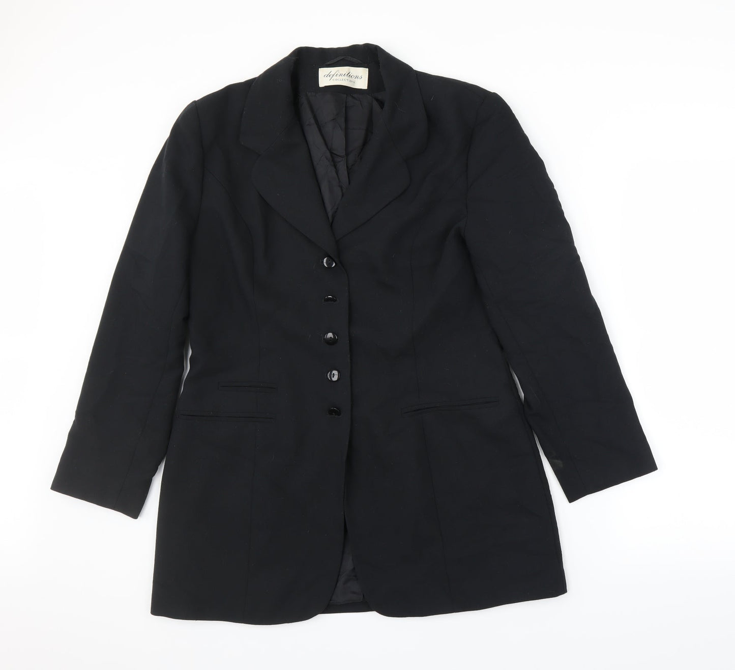 Definitions Collection Womens Black   Jacket Suit Jacket Size 14