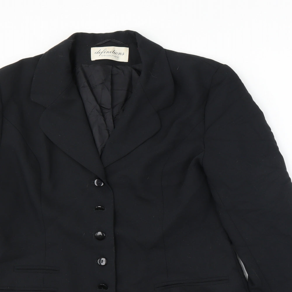 Definitions Collection Womens Black   Jacket Suit Jacket Size 14