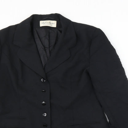 Definitions Collection Womens Black   Jacket Suit Jacket Size 14