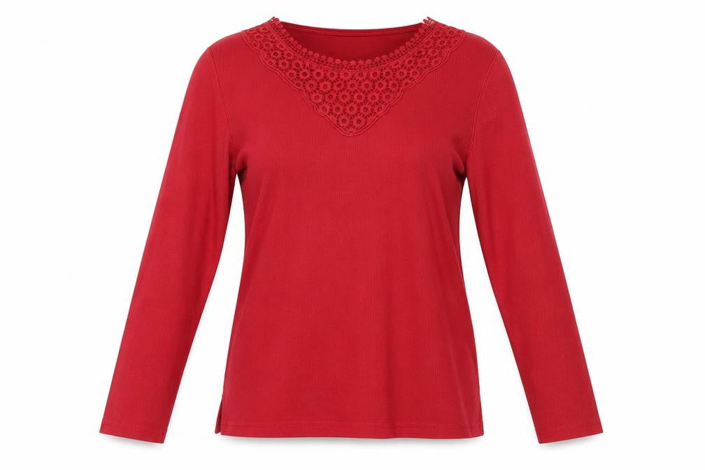 Womens UK Size XS Bonmarché Red Basic T-Shirt