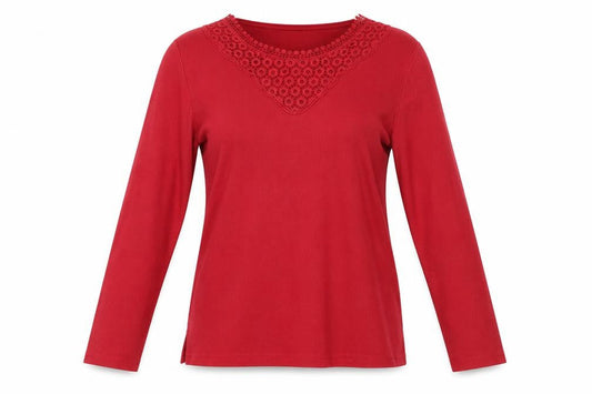 Bonmarché Womens Red Basic T-Shirt Size XS