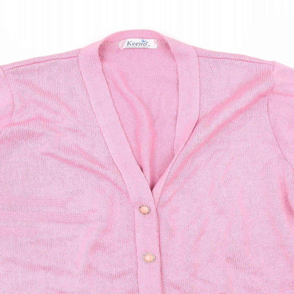 Keeno Womens Purple   Cardigan Jumper Size M