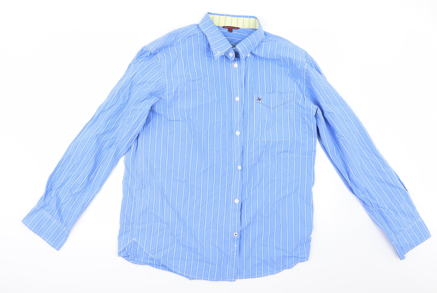 SW England Mens Beige Striped   Button-Up Size L