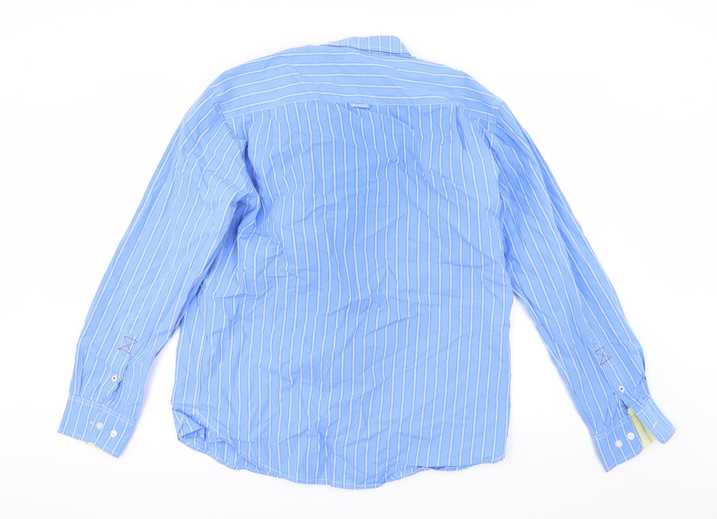 SW England Mens Beige Striped   Button-Up Size L