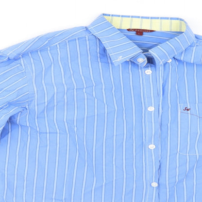 SW England Mens Beige Striped   Button-Up Size L