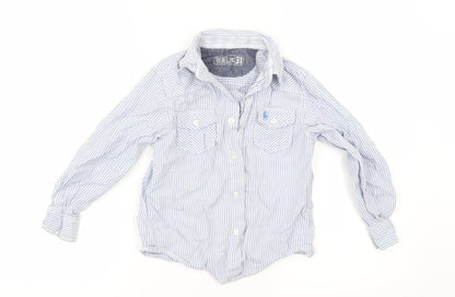Primark Boys Black Striped  Basic Button-Up Size 5-6 Years
