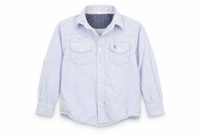 Primark Boys Black Striped  Basic Button-Up Size 5-6 Years