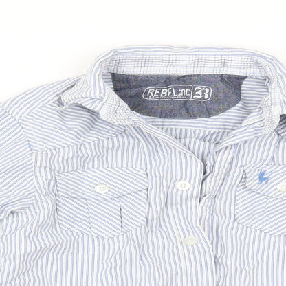 Primark Boys Black Striped  Basic Button-Up Size 5-6 Years