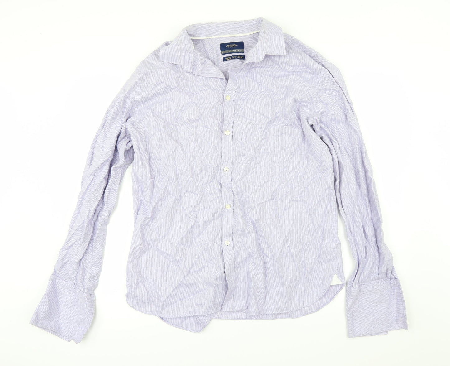 Mens UK Size L Burton Purple  Button-Up Long Sleeve Casual Shirt
