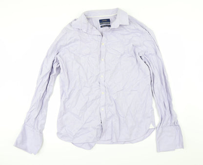 Mens UK Size L Burton Purple  Button-Up Long Sleeve Casual Shirt