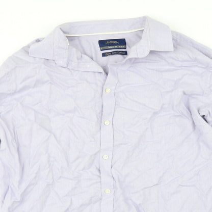 Mens UK Size L Burton Purple  Button-Up Long Sleeve Casual Shirt