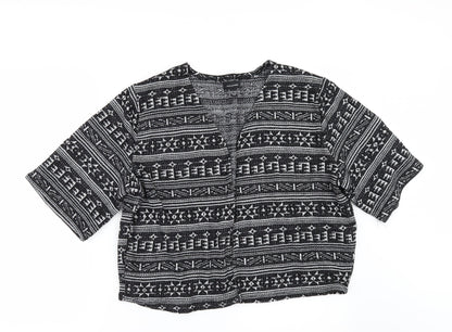 Primark Womens Black Geometric  Jacket  Size 16