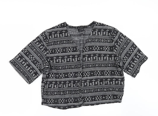Primark Womens Black Geometric  Jacket  Size 16