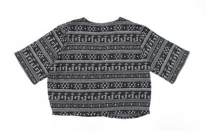 Primark Womens Black Geometric  Jacket  Size 16