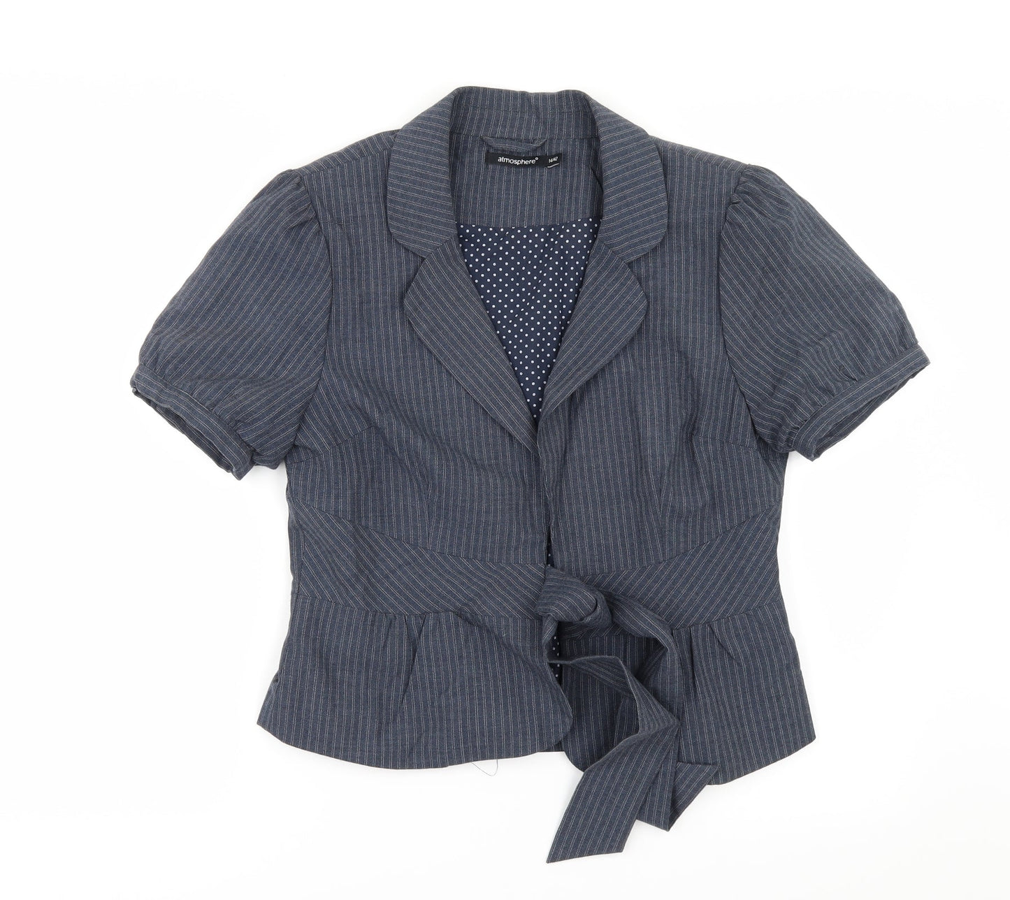 Primark Womens Blue Striped  Jacket  Size 14