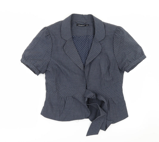 Primark Womens Blue Striped  Jacket  Size 14
