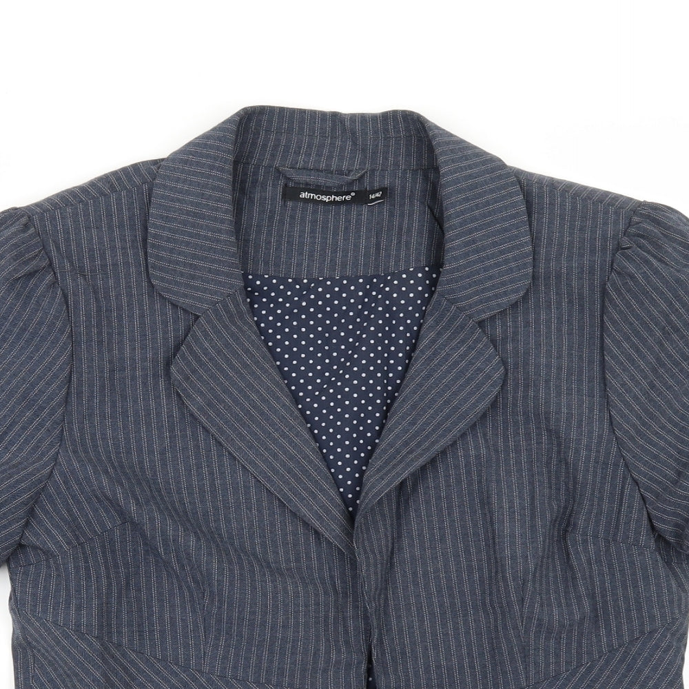 Primark Womens Blue Striped  Jacket  Size 14