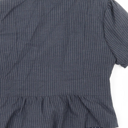 Primark Womens Blue Striped  Jacket  Size 14