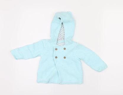 Marks and Spencer Girls Blue  Knit Jacket  Size 3-6 Months