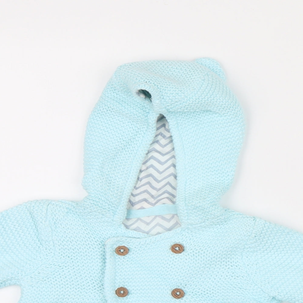 Marks and Spencer Girls Blue  Knit Jacket  Size 3-6 Months