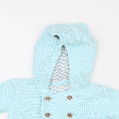 Marks and Spencer Girls Blue  Knit Jacket  Size 3-6 Months