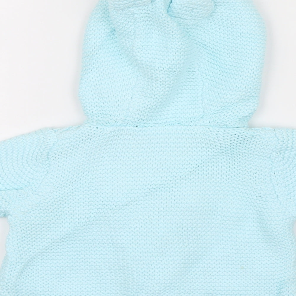 Marks and Spencer Girls Blue  Knit Jacket  Size 3-6 Months
