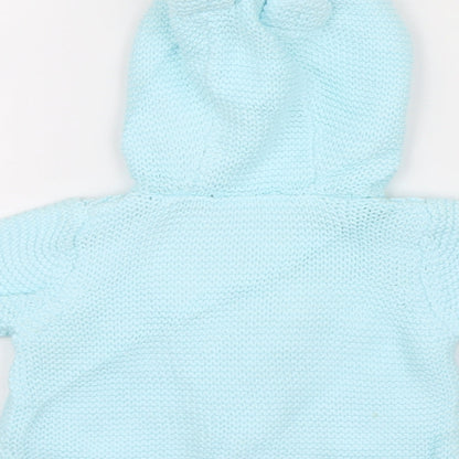 Marks and Spencer Girls Blue  Knit Jacket  Size 3-6 Months