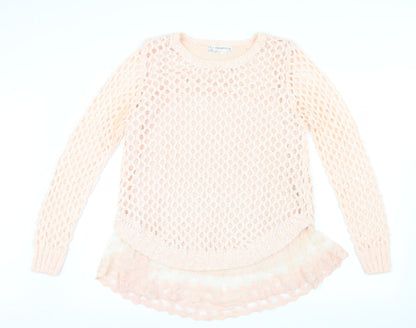 Paramour Womens Pink  Knit Pullover Jumper Size S