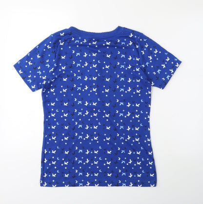 Womens UK Size 10 arista Blue Basic T-Shirt