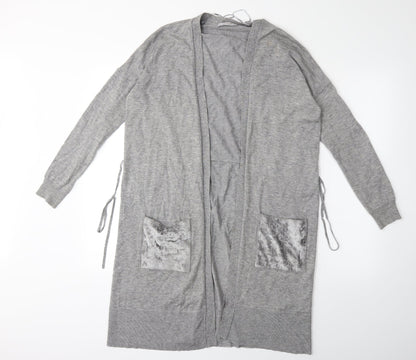 Marks and Spencer Womens Grey  Knit Cardigan Jumper Size 10