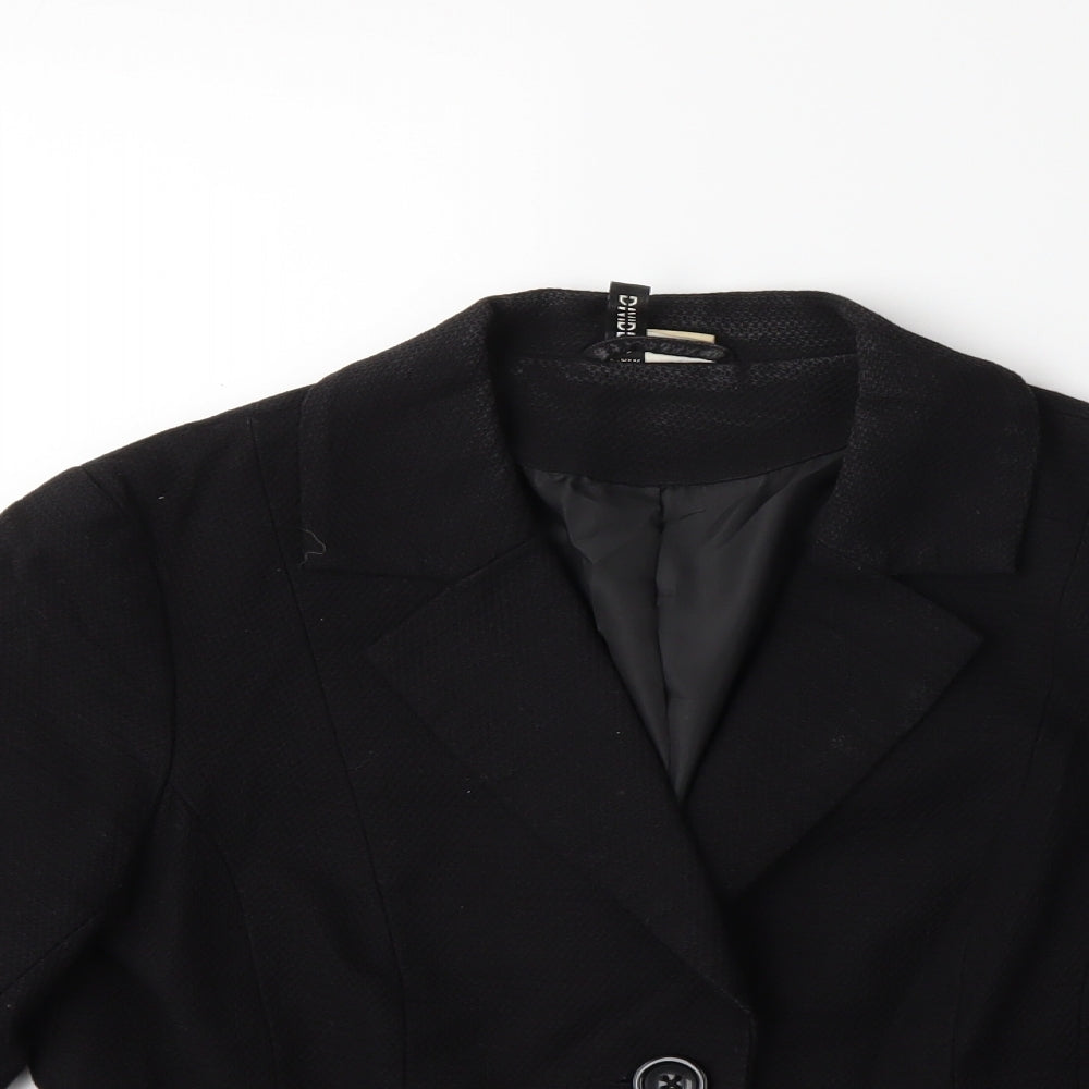 Womens UK Size 10 H&M Black Jacket