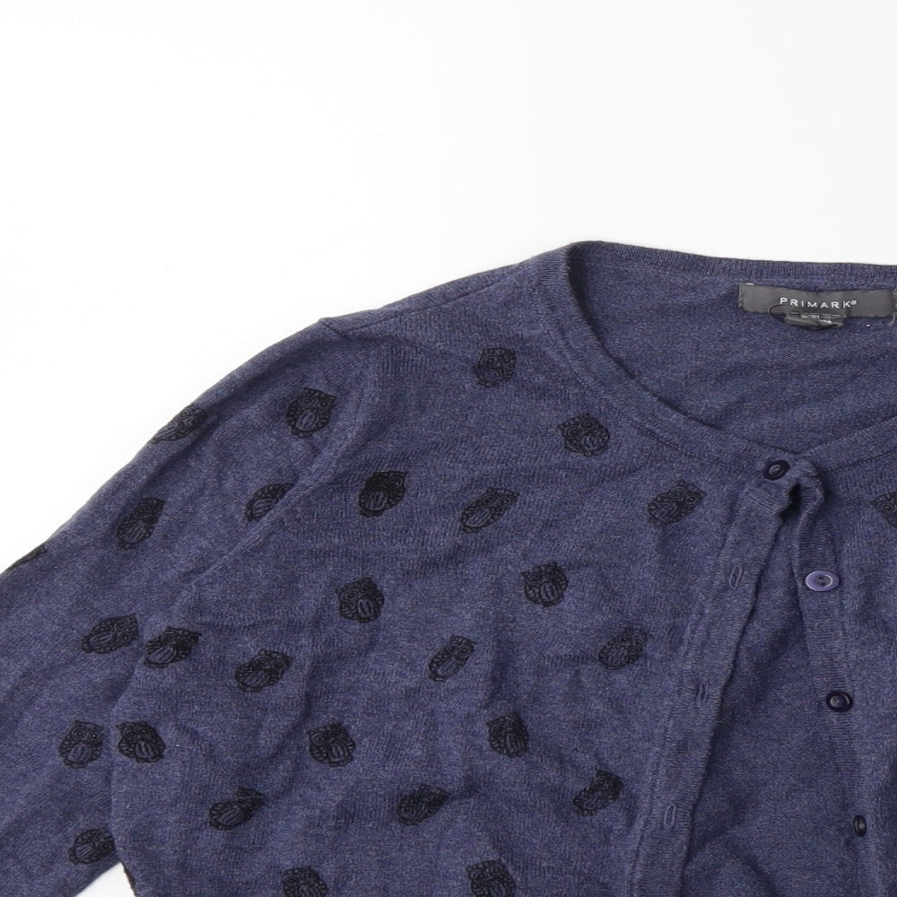 Primark Womens Blue   Cardigan Jumper Size 10
