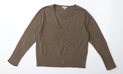 Per Una Womens Brown  Knit Pullover Jumper Size 18