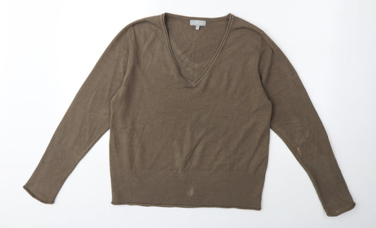 Per Una Womens Brown  Knit Pullover Jumper Size 18