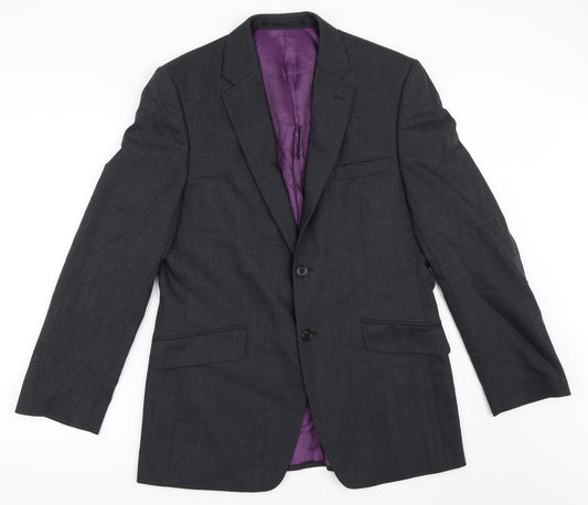 Mens UK Size 38 Performance Suit Regular Grey Suit Jacket