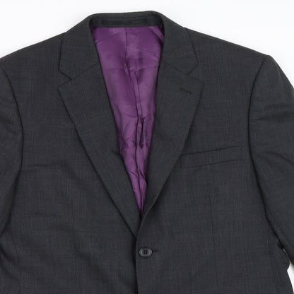 Mens UK Size 38 Performance Suit Regular Grey Suit Jacket
