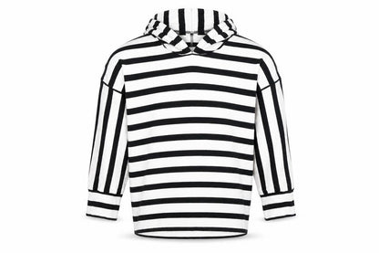 Indigo Girls White Striped  Pullover Hoodie Size 12 Years