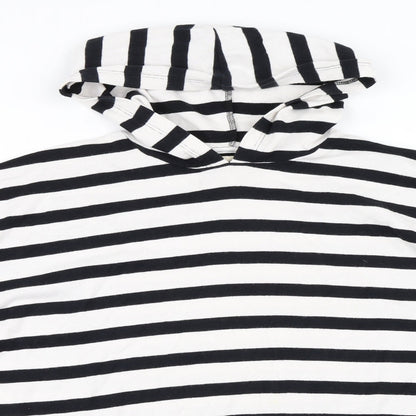 Indigo Girls White Striped  Pullover Hoodie Size 12 Years