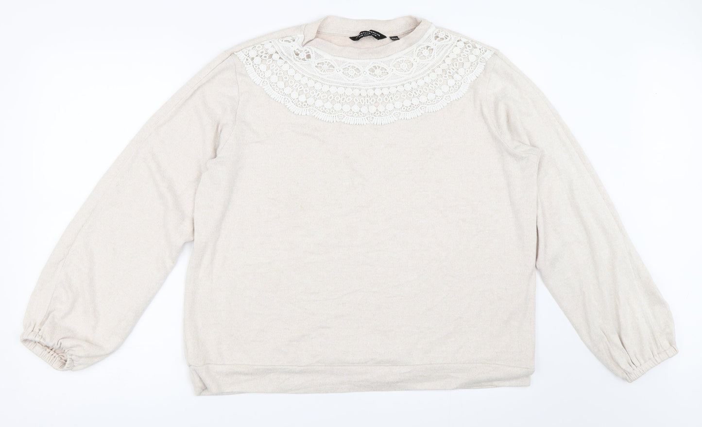 Dorothy Perkins Womens Beige   Pullover Jumper Size 16