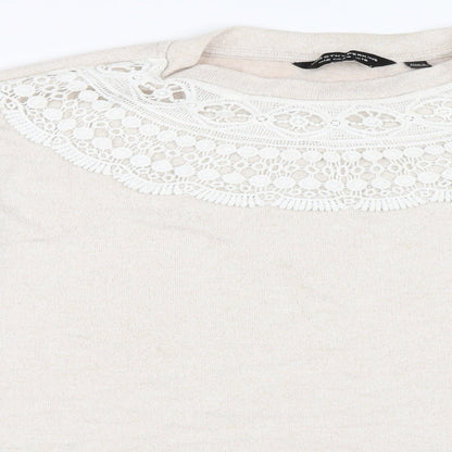 Dorothy Perkins Womens Beige   Pullover Jumper Size 16