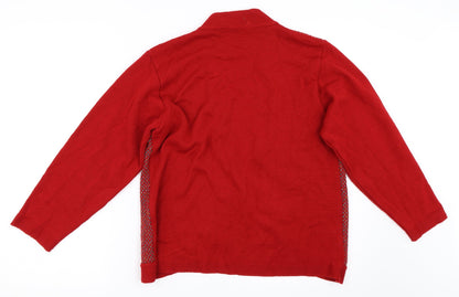 Preworn Womens Red   Cardigan Jumper Size M
