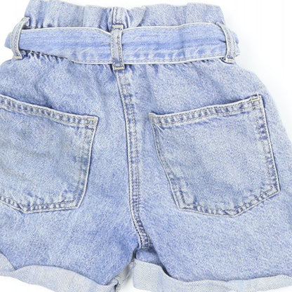 Denim Co Girls Blue  Denim Paperbag Shorts Size 5 Years