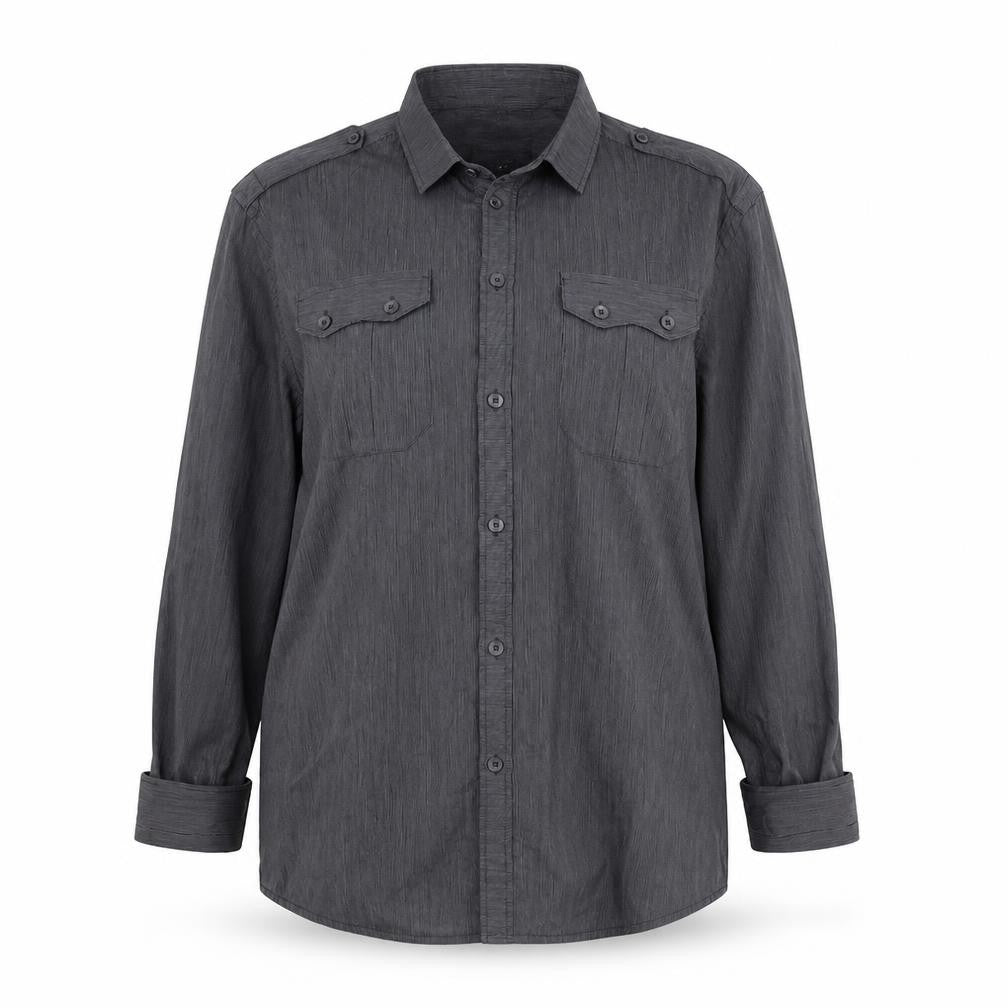 Womens UK Size 16 Cedar Wood State Blue Basic Button-Up