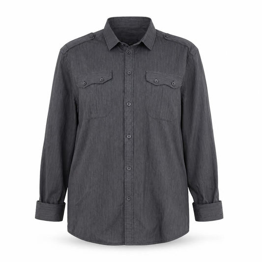 Womens UK Size 16 Cedar Wood State Blue Basic Button-Up