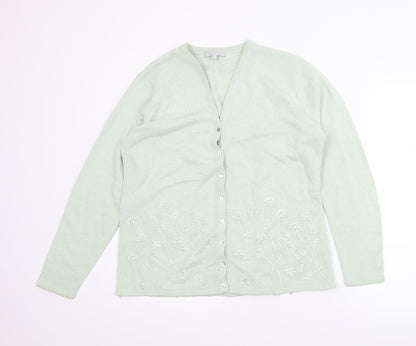 Alibi Womens Green   Cardigan Jumper Size 18