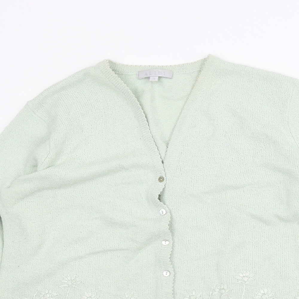 Alibi Womens Green   Cardigan Jumper Size 18