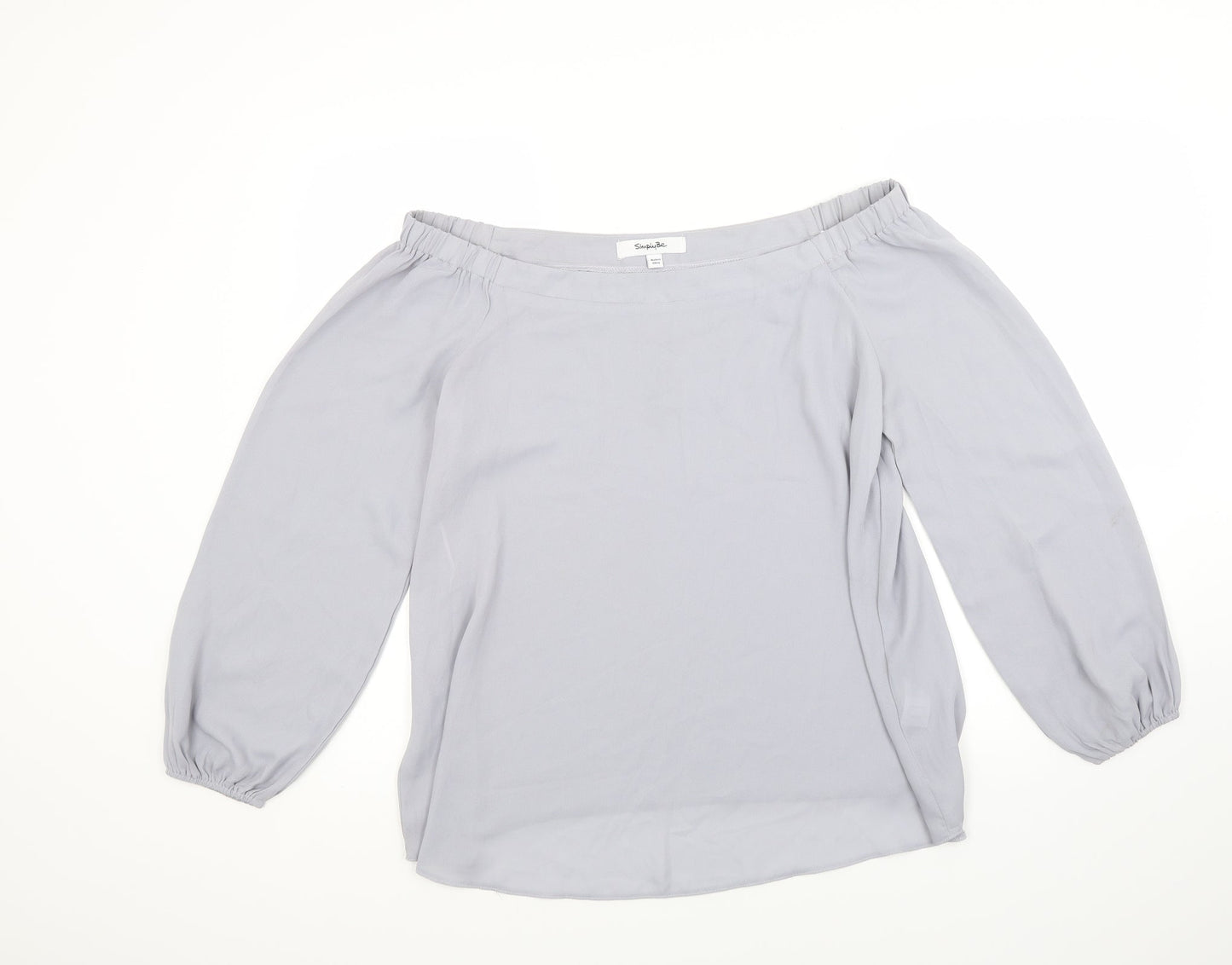 Womens UK Size 12 Simply Be Grey Basic Blouse
