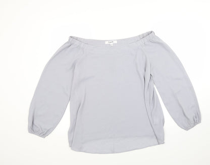Womens UK Size 12 Simply Be Grey Basic Blouse