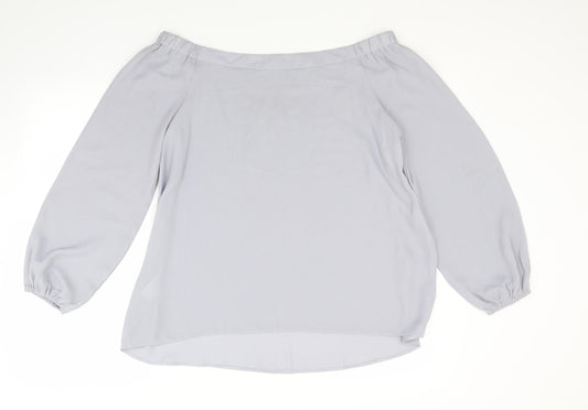 Womens UK Size 12 Simply Be Grey Basic Blouse